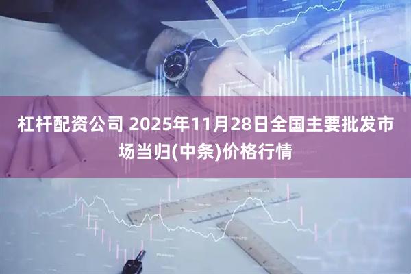 杠杆配资公司 2025年11月28日全国主要批发市场当归(中条)价格行情